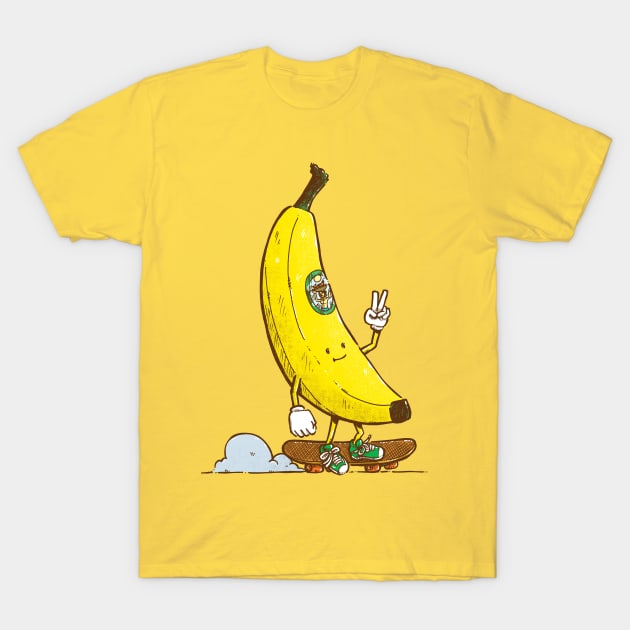 The Banana Skater T-Shirt by nickv47